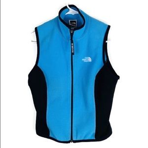 The North Face Blue Fleece Vest Zip Size S